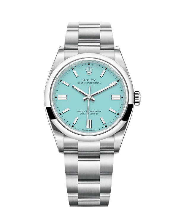 Rolex Oyster Perpetual Turquoise Blue 36mm 126000