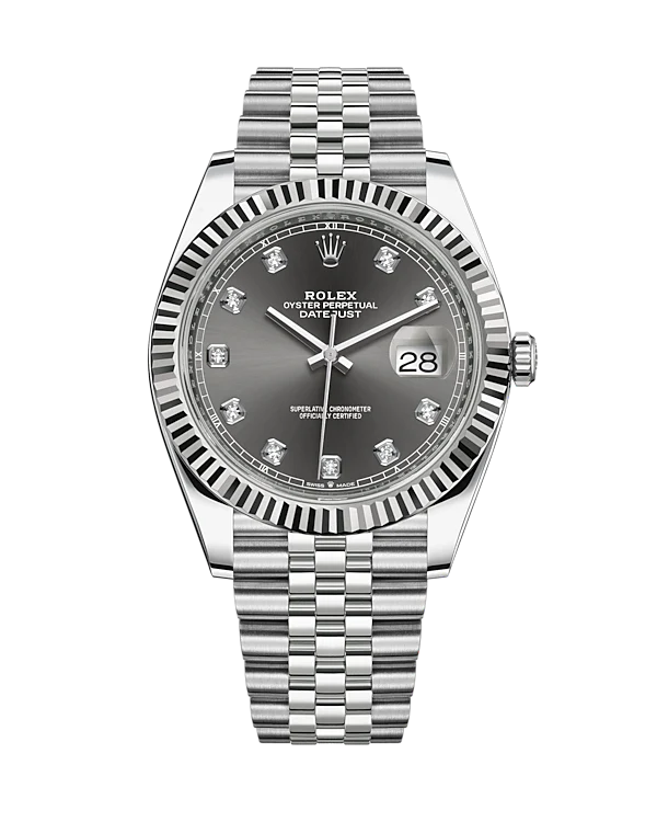 Rolex Datejust 41mm Diamond Dial 126334 (Silver)